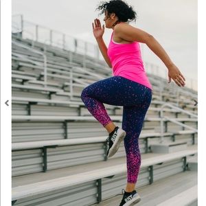 Zyia Navy Pink Splash Light n tight leggings